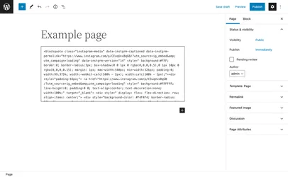 Paste in the code you copied