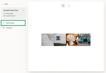 Klaviyo feed settings page